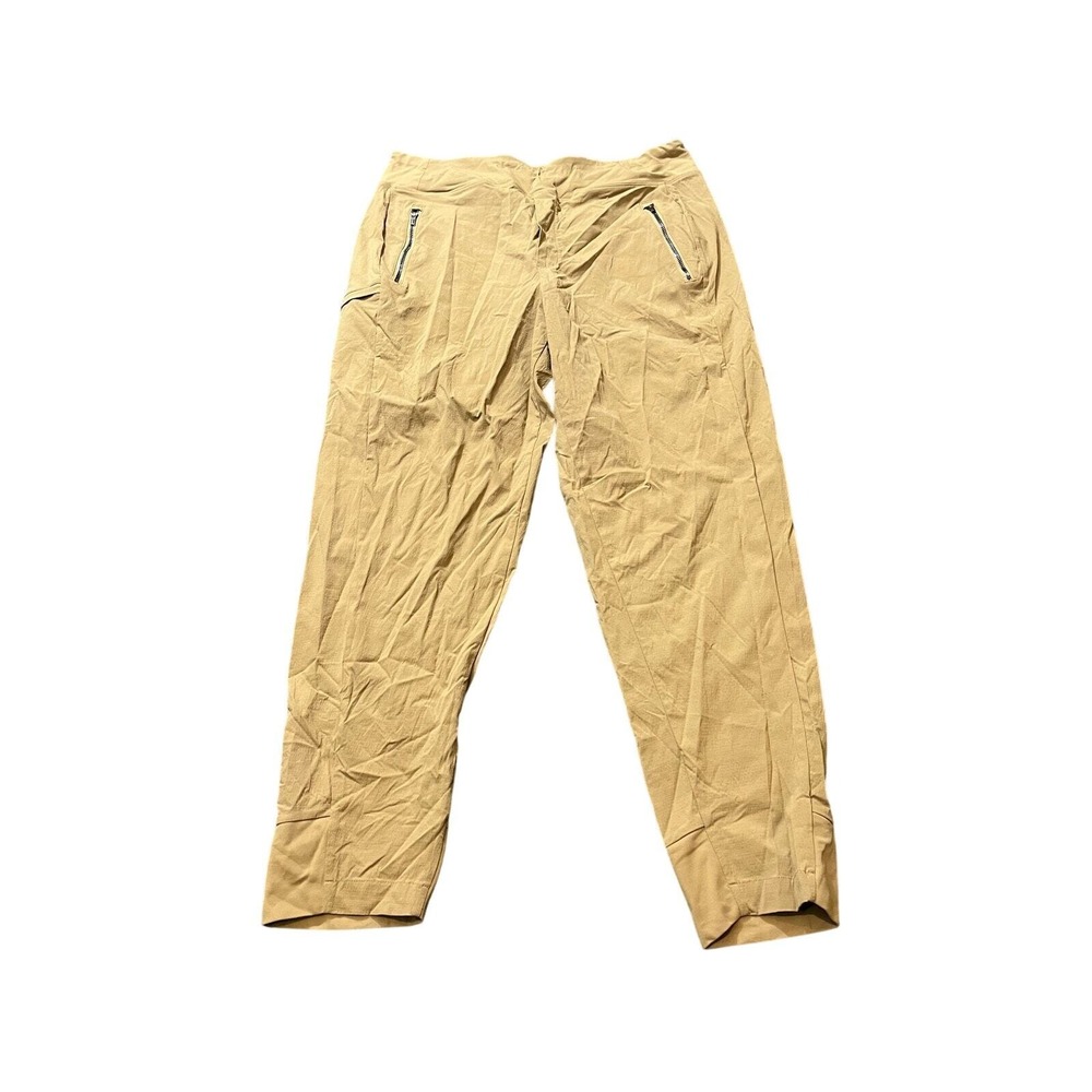 Athleta Trekkie North Jogger Women 12 Tan Hiking Cargo Ripstop Pants 533655-02